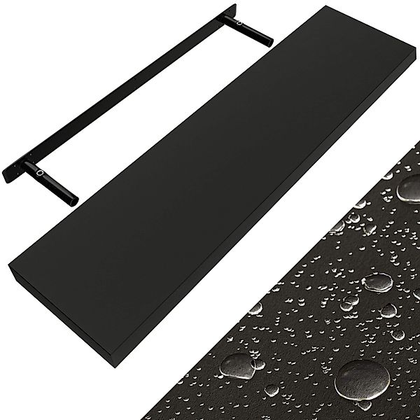Wandregal Schweberegal 90cm Schwarz + Halterung günstig online kaufen