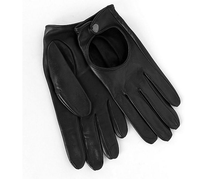 Fernando Berlin Lederhandschuhe Kurze Autofahrer Handschuhe mit Druckknopf günstig online kaufen