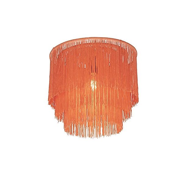 Qazqa Deckenleuchte Franxa, ohne Leuchtmittel, E27, Rosa, Orientalisch, Sta günstig online kaufen