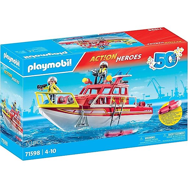 Playmobil® 71598 Feuerlöschboot Konstruktions-Spielset günstig online kaufen