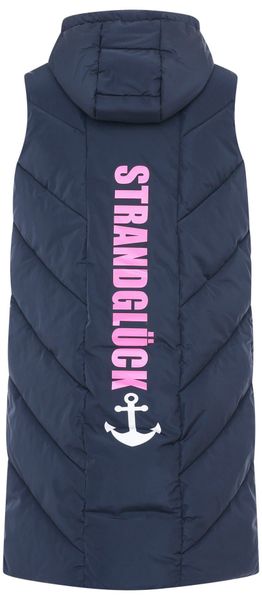 Zwillingsherz Steppweste "Strandglück" Doppel-Zipper, Kontrastdetails, Eing günstig online kaufen