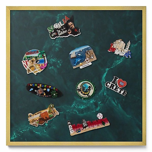 Tulup Magnettafel Bedruckte Magnettafel für die Wand Flaschengrüner Marmor günstig online kaufen