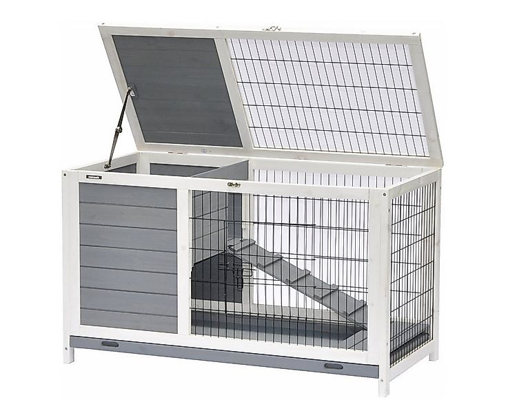 nanook Kleintierkäfig Meerschweinchenstall Easy grau weiß günstig online kaufen