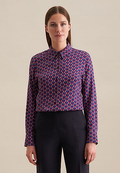 seidensticker Hemdbluse "Schwarze Rose" 1/1 Kragen Druck günstig online kaufen