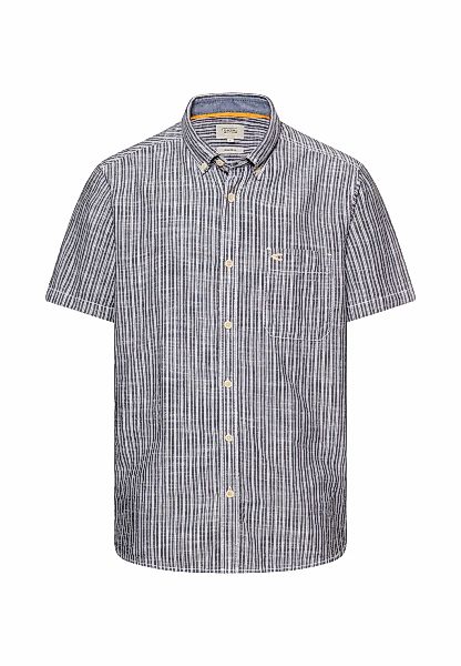 camel active Kurzarmhemd im Streifen-Design und mit Button-Down-Kragen günstig online kaufen