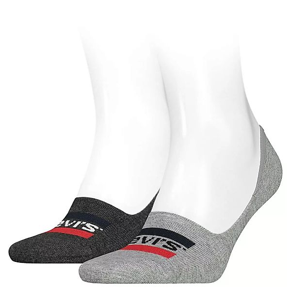 Levi´s ® Rise Logo Low Socken 2 Paare EU 35-38 Middle Grey Melange / Anthra günstig online kaufen