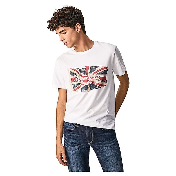Pepe Jeans Flag Logo N T-shirt L White günstig online kaufen