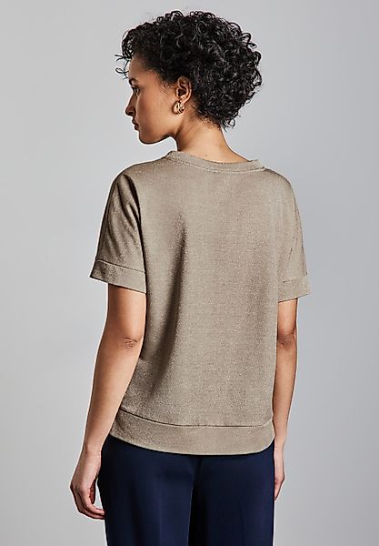 STREET ONE Rundhalsshirt mit Seitlichen Einschlitzen günstig online kaufen