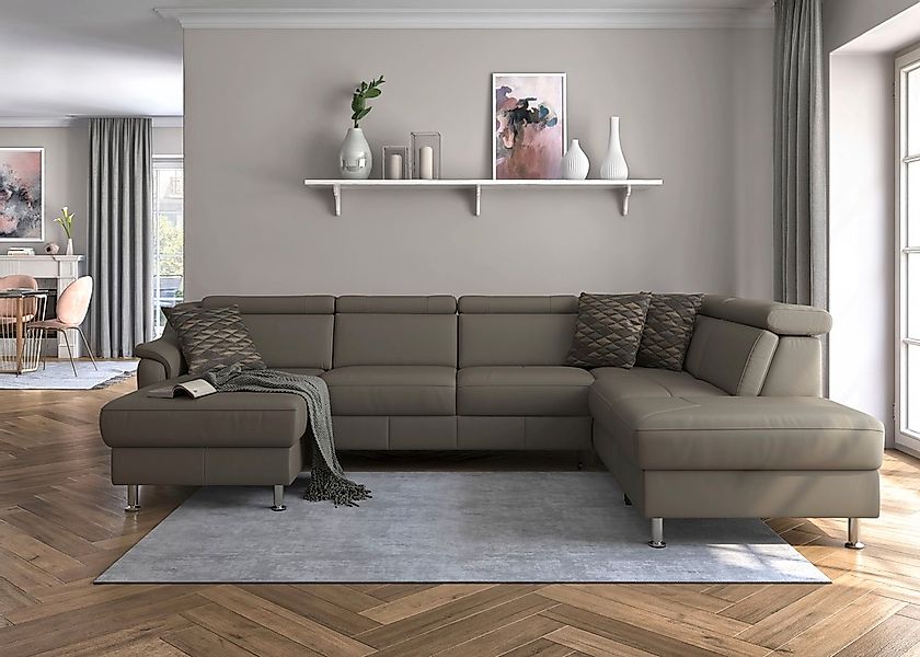 sit&more Wohnlandschaft »Freetown U-Form« Kopfteilverstellung und Federkern günstig online kaufen
