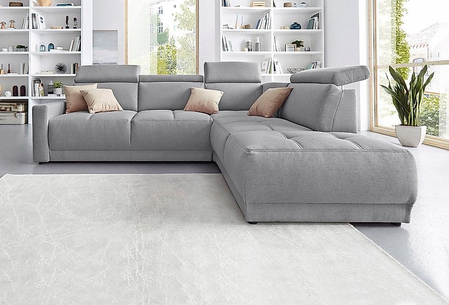 DOMO collection Ecksofa "Ava, moderne Sitzheftung mit toller Doppelnaht, ko günstig online kaufen