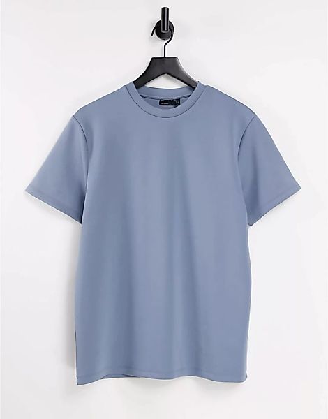 ASOS DESIGN – T-Shirt in Blau aus Neopren günstig online kaufen