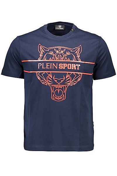 PLEIN SPORT T-Shirt Herren Kurzarm T-Shirt Blau mit Druck & günstig online kaufen