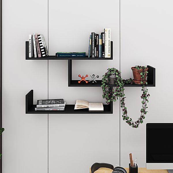 Decortie Bücherregal Tibet, Wandregal Modernes Bücherregal, günstig online kaufen