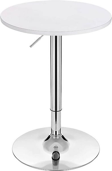 Woltu Bartisch (1-St), runde höhenverstellbare Tischplatte, aus MDF Metall günstig online kaufen