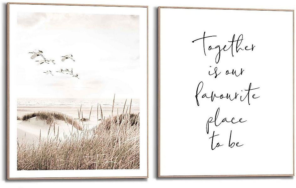 Reinders! Wandbild Kraniche Freiheit - Strand - Dünen - Liebe - Familien - günstig online kaufen