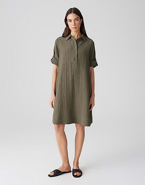 OPUS Hemdblusenkleid WOMARA A-Linie mit feiner Rippstruktur günstig online kaufen