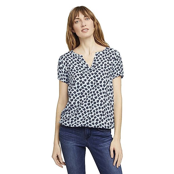 Tom Tailor Kurzarm T-shirt 38 Navy Blue Mint Floral Design günstig online kaufen
