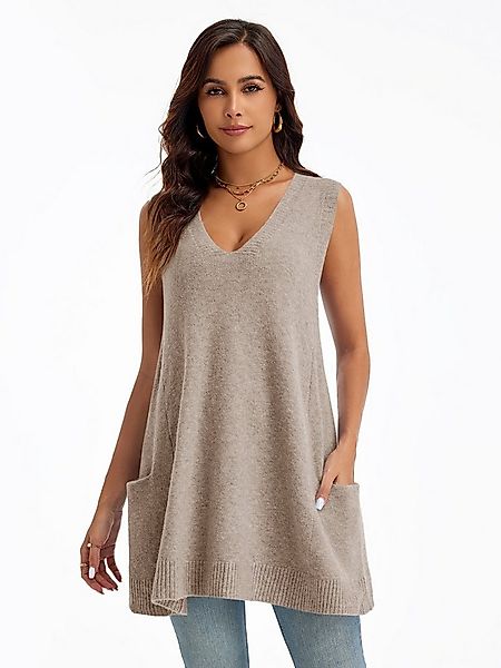 Imily Bela Pullunder Damen Ärmelloser Pullover mit V-Ausschnitt (Packung, 1 günstig online kaufen