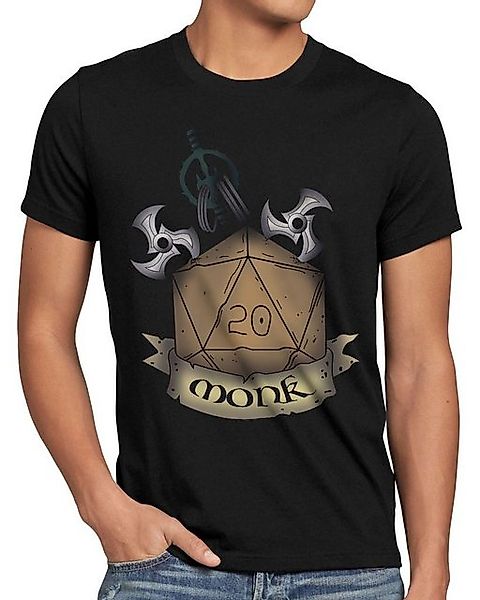 style3 T-Shirt Würfel Monk dungeon and tabletop dragons d20 pen paper rolle günstig online kaufen