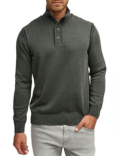 Indicode Strickpullover INNiels ½ Placket günstig online kaufen