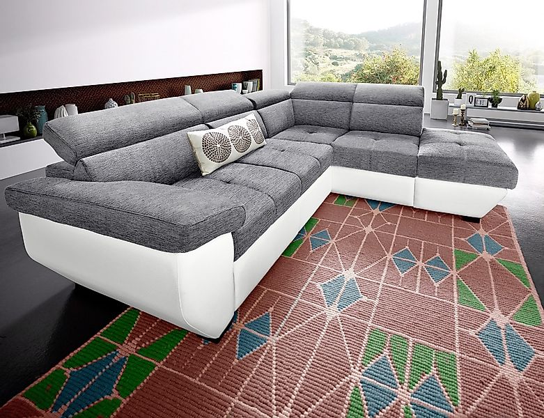 COTTA Ecksofa "Speedway L-Form", mit Kopfteilverstellung, wahlweise mit Bet günstig online kaufen