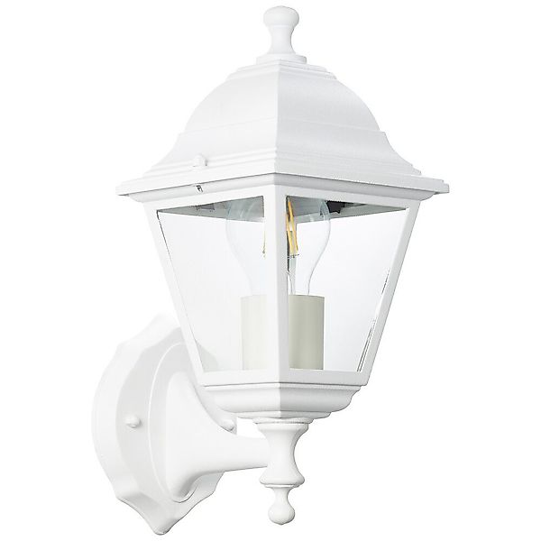 Brilliant Außen-Wandleuchte Glas, weiß, 60W, IP44, günstig online kaufen
