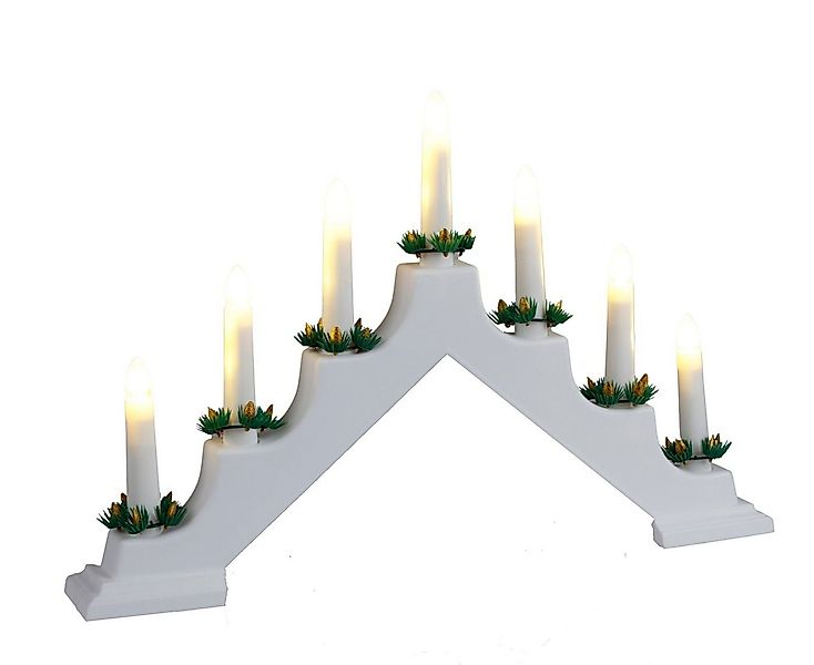 BURI Lichterkette LED Schwibbogen rot weiß Lichterbogen Schwedenleuchter Fe günstig online kaufen