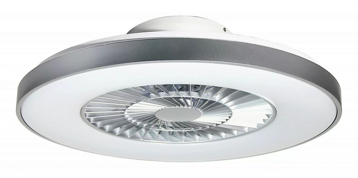 LED Deckenventilator mit Licht Silber Ø 59,5 cm Dalfon günstig online kaufen