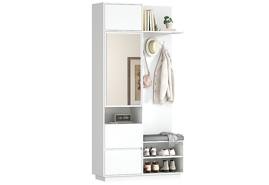 autolock Garderoben-Set Kompaktgarderobe Flurgarderobe mit Spiegel, Sitzban günstig online kaufen
