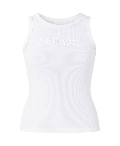 fashionshowcase Shirttop Damen Ripp Sport-Top aus Modal mit 3D-Druck DREAMS günstig online kaufen