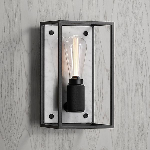 Buster + Punch Wandleuchte Caged Wall medium, Marmor weiß günstig online kaufen