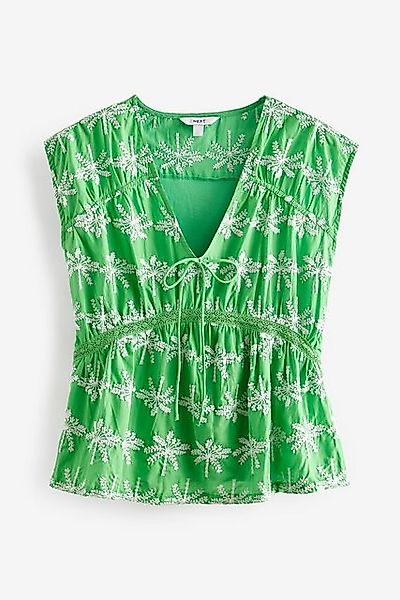 Next Blusenshirt Kurzärmliges Oberteil mit Stickerei günstig online kaufen