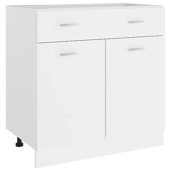 vidaXL Unterschrank Schubunterschrank Weiß 80x46x81,5 cm günstig online kaufen