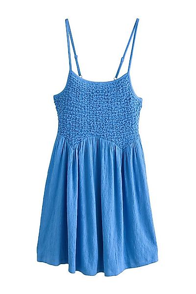 Next Jerseykleid Minikleid aus strukturiertem Jersey, dünne Träger (1-tlg) günstig online kaufen