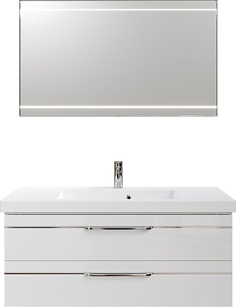 Saphir Badmöbel-Set »Balto 2-teilig Mineralmarmor-Waschtisch mit LED-Spiege günstig online kaufen