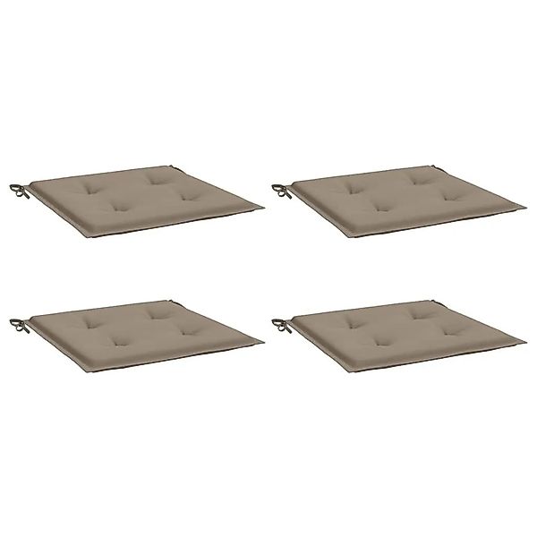 vidaXL Gartenstuhl-Kissen 4 Stk Taupe 50x50x4 cm Oxford-Gewebe 314054 günstig online kaufen