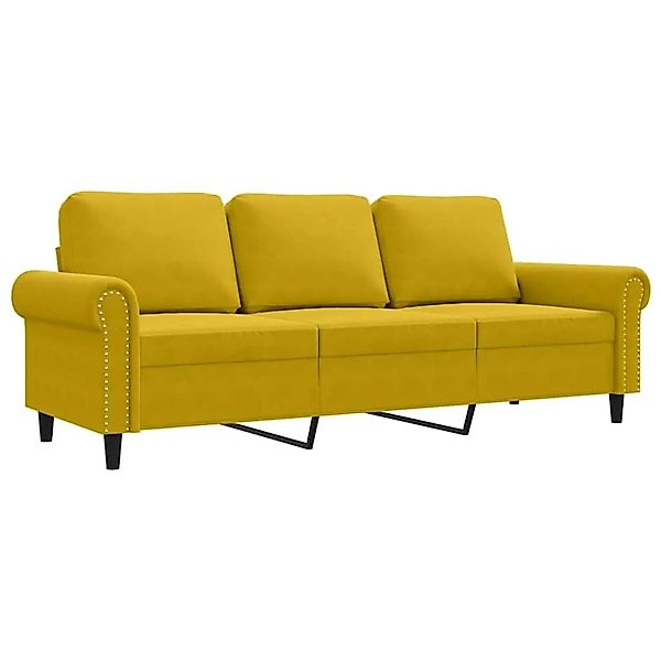 vidaXL 3-Sitzer-Sofa Gelb 180 cm Samt 359545 günstig online kaufen