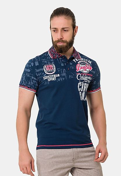 Cipo & Baxx T-Shirt "Poloshirt", mit stylischem Print günstig online kaufen
