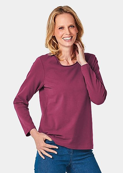 GOLDNER Langarmshirt Kurzgröße: T-Shirt mit Rundhals günstig online kaufen