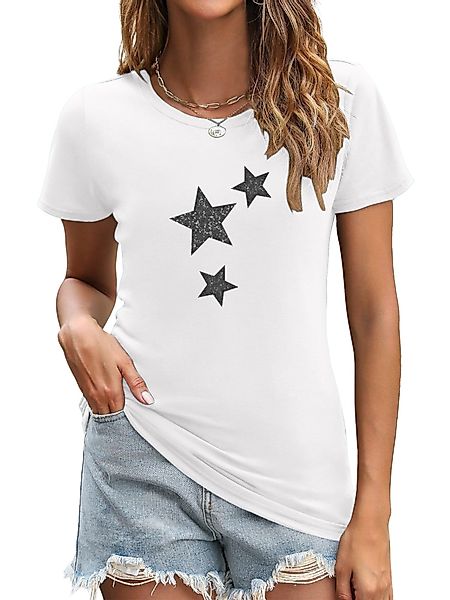 PYL Rundhalsshirt Damen Sommer Rundhalsshirt mit günstig online kaufen