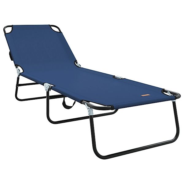 vidaXL Gartenliege Klappbare Sonnenliege Tragbar Blau günstig online kaufen