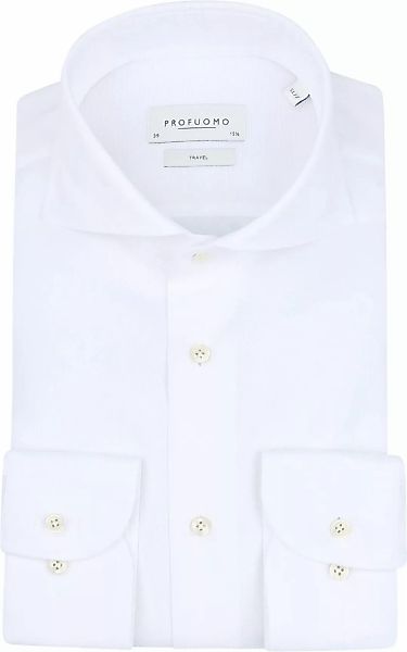 Profuomo Hemd Extra Lange Ärmel Travel Weiß - Größe 38 günstig online kaufen