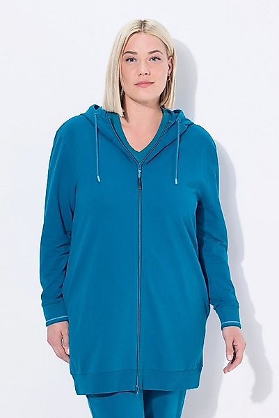 Ulla Popken Sweatjacke Sweatjacke Zierpaspel Oversized Kapuze günstig online kaufen