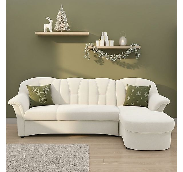DOMO collection Ecksofa Flores Schlafsofa, B/T/H: 233/142/86 cm, L-Form, wa günstig online kaufen