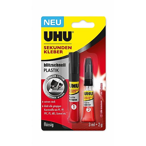 UHU Sekundekleber Plastik 2g + 3 ml günstig online kaufen