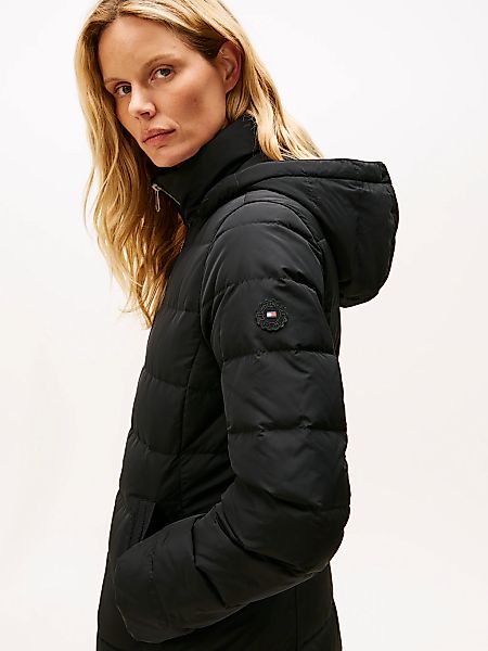 Tommy Hilfiger Steppmantel "MW DOWN SLIM COAT WITH FUR" mit Fellimitat günstig online kaufen