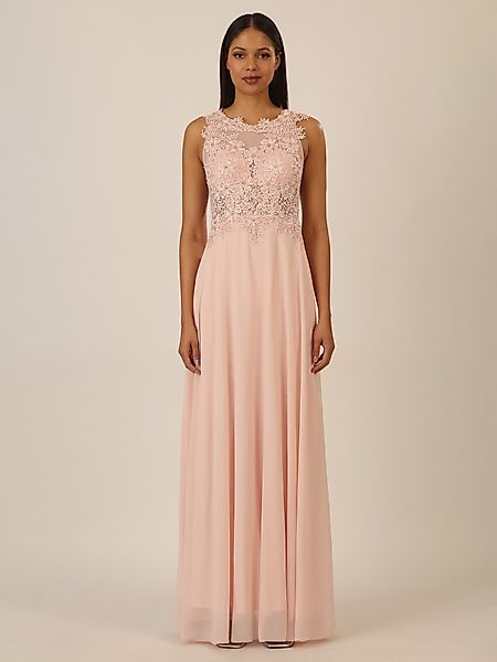Apart Abendkleid im Materialmix aus bestickter günstig online kaufen