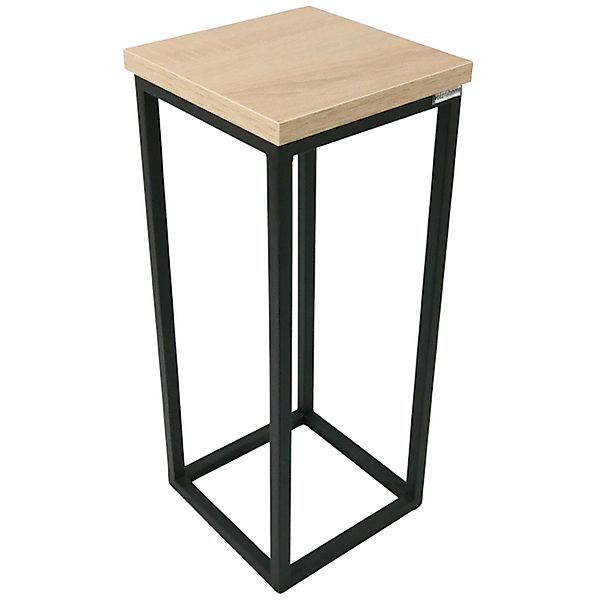 holz4home® Blumenständer Dekoständer MDF Sonoma Eiche mit Metallgestell günstig online kaufen