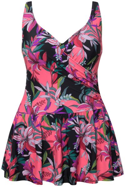 Ulla Popken Badekleid Badekleid Blätter Softcups günstig online kaufen