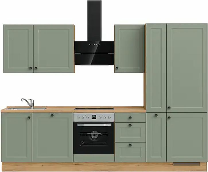 nobilia® Küchenzeile »"Cascada II"«, vormontiert, Breite 300 cm, Ausrichtun günstig online kaufen